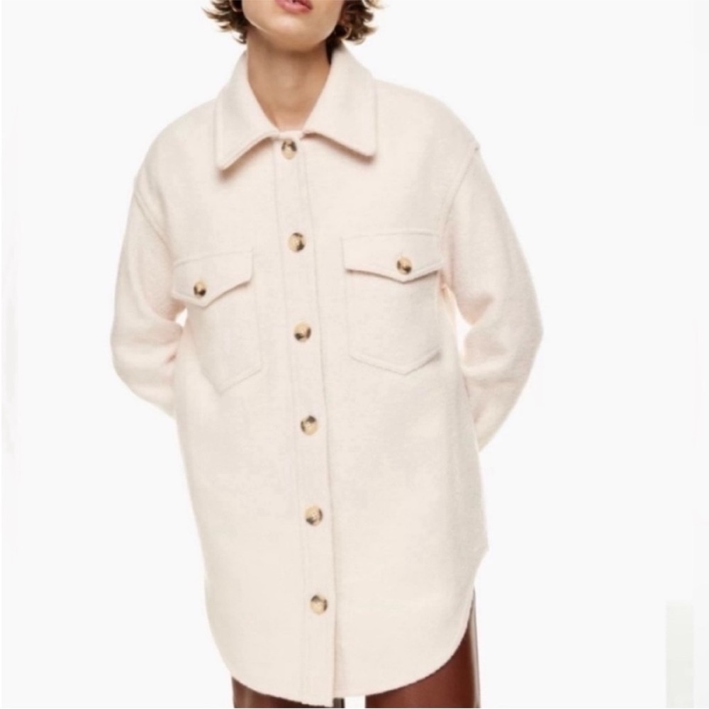 🆕Aritzia Merino Wool Shacket in Heather-bone